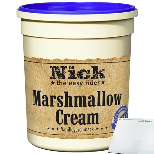 Nick Marshmallow Cream Vanillegeschmack (180g Packung) + usy Block von usy