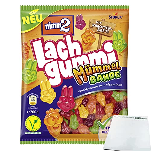 Nimm2 Lachgummi Mümmel Bande (200g Packung) + usy Block von usy