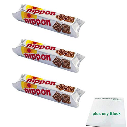 Nippon Knusperhappen, Office Pack (3x200g Packung) + usy Block von usy