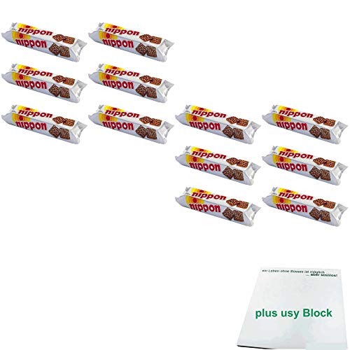 Nippon Knusperhappen, Party Pack (12x200g Packung) + usy Block von usy