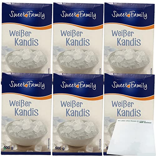 Nordzucker Sweet Family Kandis Weiss Kandiszucker 6er Pack (6x500g Packung) + usy Block von usy