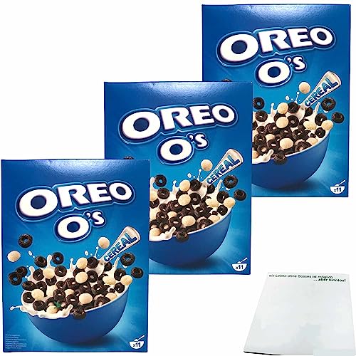Oreo O's Cereal 3er Pack (3x350g Packung) + usy Block von usy
