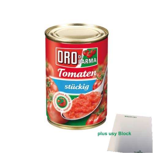 Oro Di Parma Tomaten stückig (400g Dose) + usy Block von usy