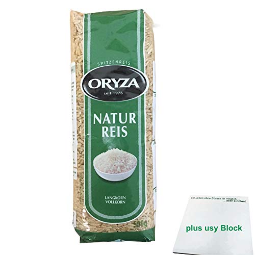 Oryza Naturreis Langkorn Vollkorn (500g) + usy Block von usy