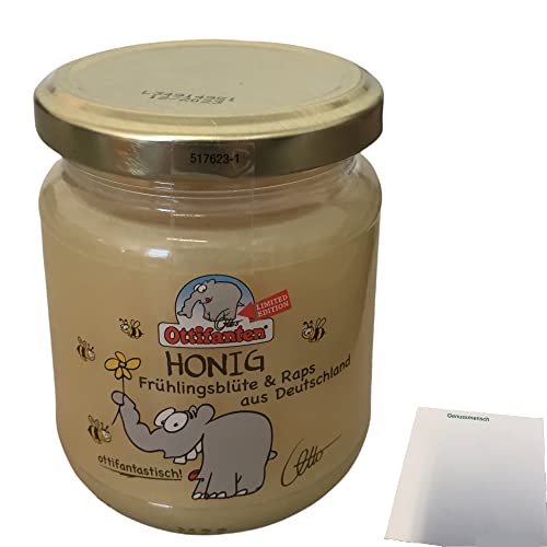 Ottifanten Honig Frühlingsblüte & Raps 1er Pack (250g Glas) + usy Block von usy