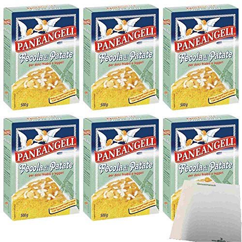 Paneangeli Fecola di Patate 6er Pack (6x250g Packung Kartoffelstärke) + usy Block von usy