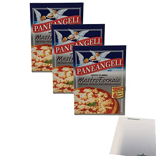Paneangeli Lievito di Birra Mastro Fornaio 3er Pack (3x42g Packung Hefe für Pizza, Focaccia, etc.) + usy Block von usy