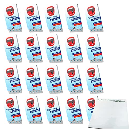 PaperMints Cool Caps Mint Sugarfree Packung 20er Pack (20x24 Frischeperlen mit Minzgeschmack) + usy Block von usy