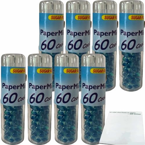 PaperMints Cool Caps Mint Sugarfree große Röhrchen 8er Pack (8x60 Frischeperlen mit Minzgeschmack) + usy Block von usy