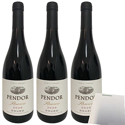 Pendor Reserva Douro Vinho Tinto 3er Pack (3x0,75l Flasche Rotwein) + usy Block von usy