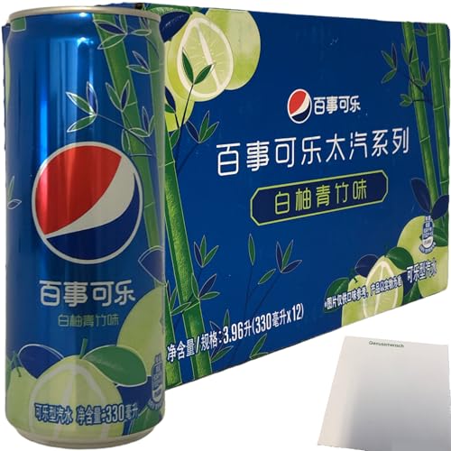 Pepsi Bamboo Grapefruit China (12x0,33 Liter Dose) + usy Block von usy