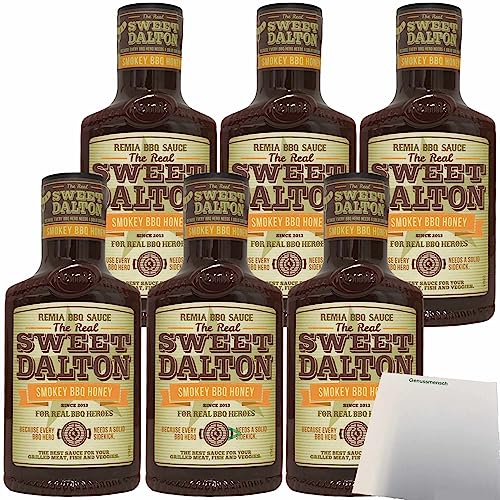 REMIA Sweet Dalton Smokey Honey Sauce 6er Pack (6x450ml Flasche) + usy Block + usy Block von usy