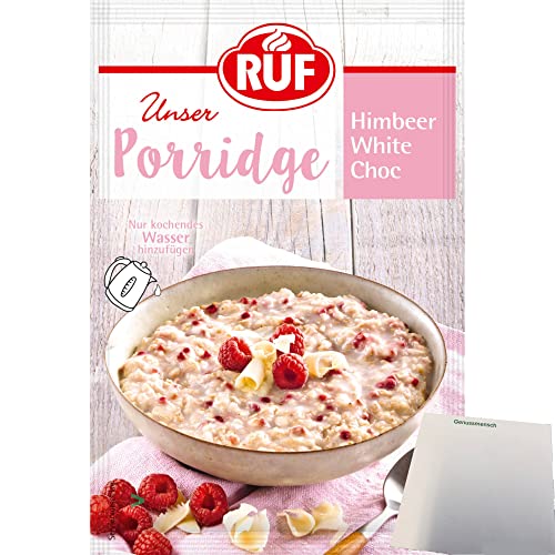 RUF Porridge Himbeer White Choc (65g Beutel) + usy Block von usy