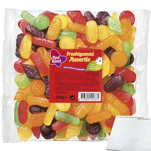 Red Band Fruchtgummi Assortie (500g Beutel) + usy Block von usy