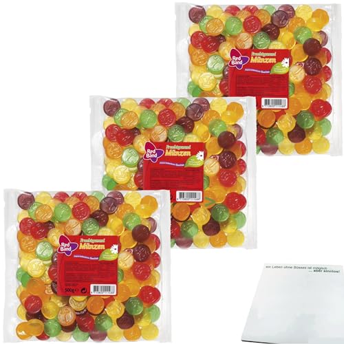 Red Band Fruchtgummi Münzen 3er Pack (3x500g Beutel) + usy Block von usy