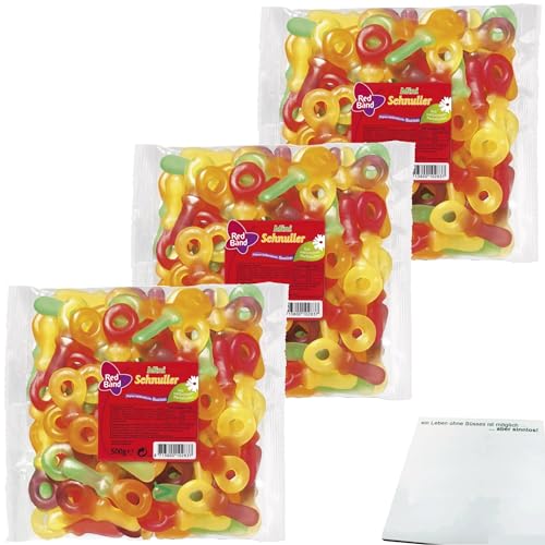 Red Band Fruchtgummi Schnuller 3er Pack (3x500g Beutel) + usy Block von usy