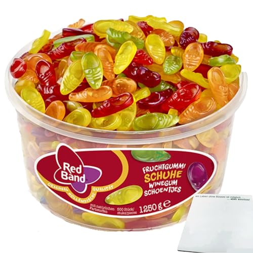 Red Band Fruchtgummi Schuhe (1250g Dose) + usy Block von usy