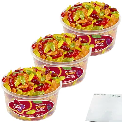 Red Band Fruchtgummi Schuhe 3er Pack (3x1250g Dose) + usy Block von usy