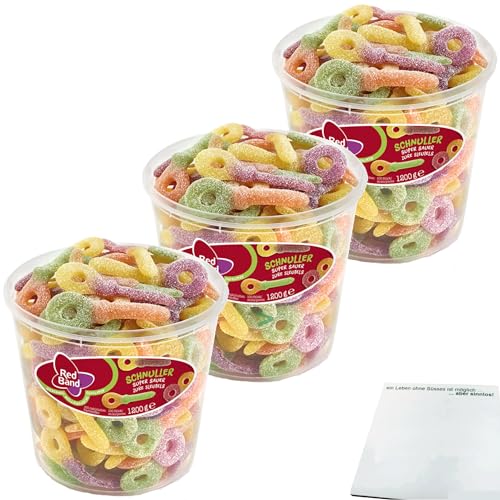 Red Band Schnuller super sauer Fruchtgummi 3er Pack (3x1200g Dose) + usy Block von usy