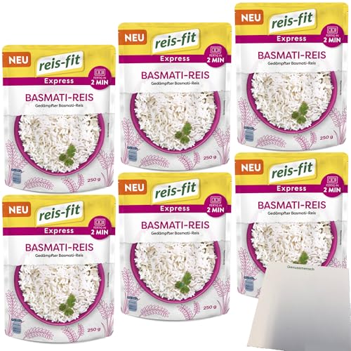 Reis-Fit Express Basmati Reis 6er Pack (6x250g Packung) + usy Block von usy