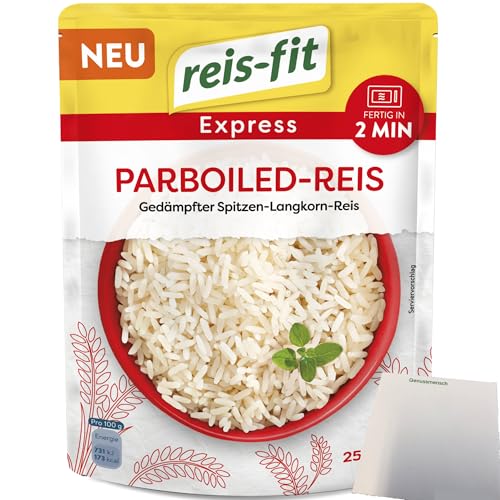 Reis-Fit Express Langkorn Parboiled Reis (250g Packung) + usy Block von usy
