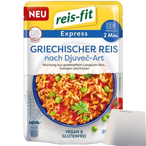 Reis-Fit Express griechischer Reis nach Djuvec-Art (250g Packung) + usy Block von usy