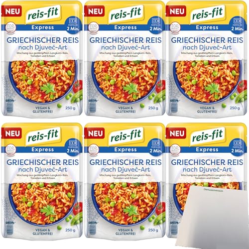 Reis-Fit Express griechischer Reis nach Djuvec-Art 6er Pack (6x250g Packung) + usy Block von usy