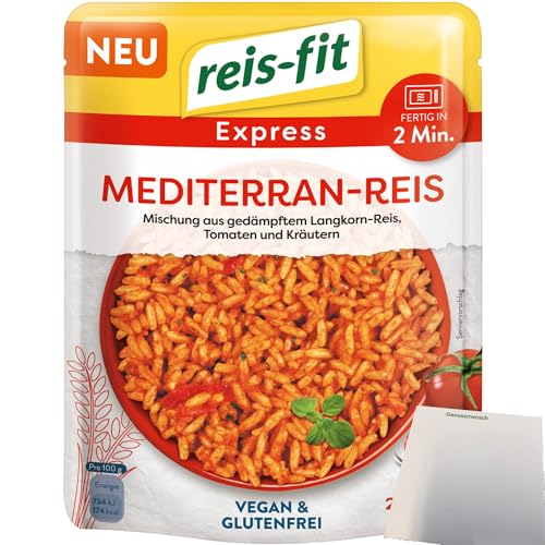 Reis-Fit Express mediterran Reis (250g Packung) + usy Block von usy