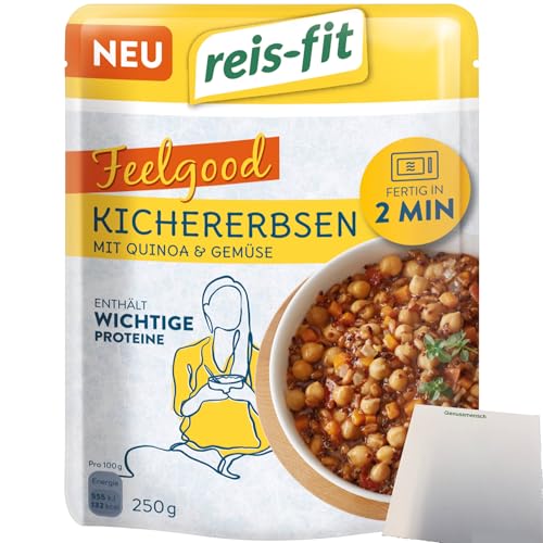 Reis-Fit Feelgood Kichererbsen Quinoa und Gemüse (250g Packung) + usy Block von usy