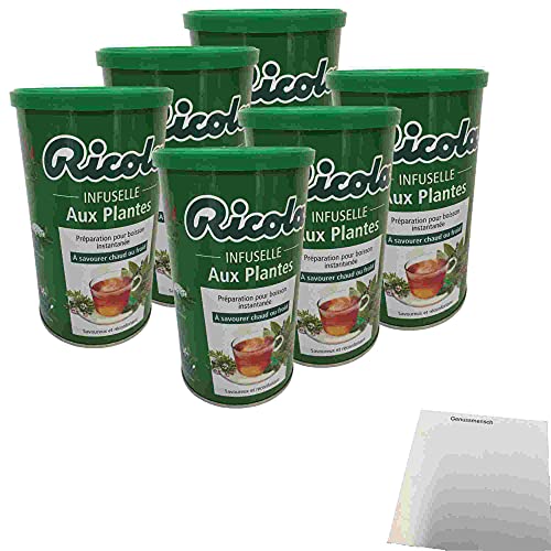 Ricola Infuselle Kräuteraufguss, Instant-Getränkemischung 6er Pack (6x200g Dose) + usy Block von usy