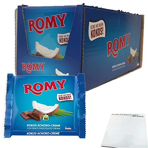 Romy Milchschokolade mit Kokoscreme Füllung 18er VPE (18x200gTafel) + usy Block von usy