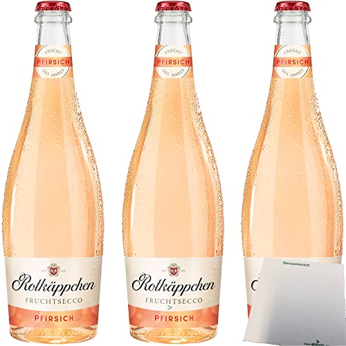 Rotkäppchen Fruchtsecco Pfirsich 8% vol. 3er Pack (3x750ml Flasche) + usy Block von usy