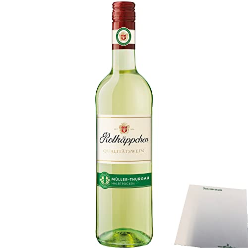 Rotkäppchen Qualitätswein Müller-Thurgau halbtrocken 11% vol. (1 x 0,75 Liter) + usy Block von usy