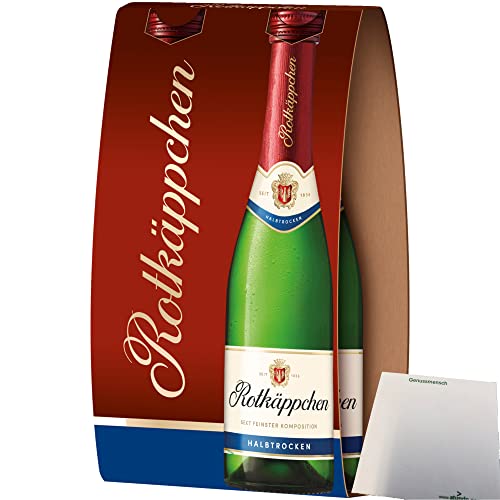 Rotkäppchen Sekt halbtrocken 11% vol. 1er Pack (2x0,2l Flasche) + usy Block von usy