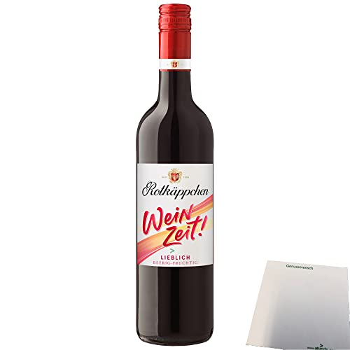 Rotkäppchen Weinzeit Rot lieblich Rotwein Beerig-Fruchtig 10% vol. 1er Pack (1x750ml Flasche) + usy Block von usy