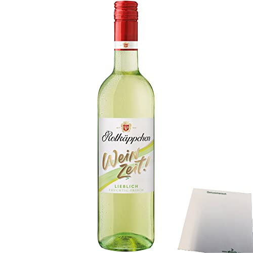 Rotkäppchen Weinzeit Weiß lieblich Weißwein 10% vol. 1er Pack (1x750ml Flasche) + usy Block von usy