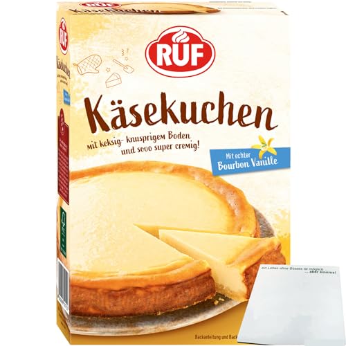 Ruf Backmischung Käsekuchen mit Bourbon Vanille (570g Packung) + usy Block von usy