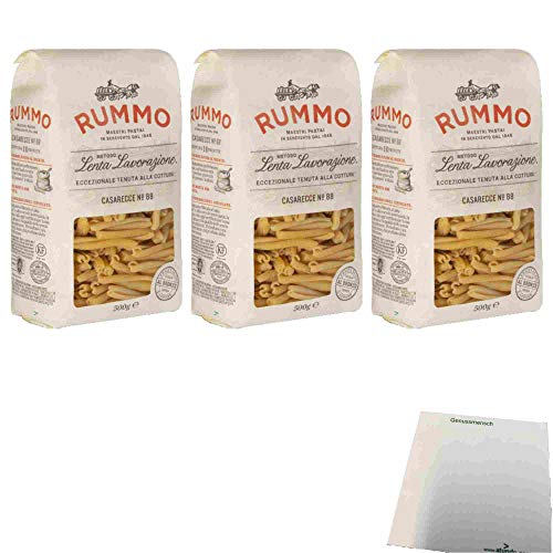 Rummo Lenta Lavorazione Casarecce No. 088 3er Pack (3x500g Packung) + usy Block von usy