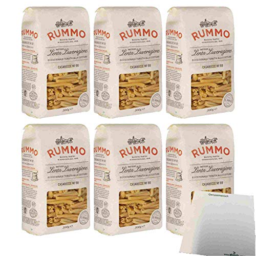 Rummo Lenta Lavorazione Casarecce No. 088 6er Pack (6x500g Packung) + usy Block von usy