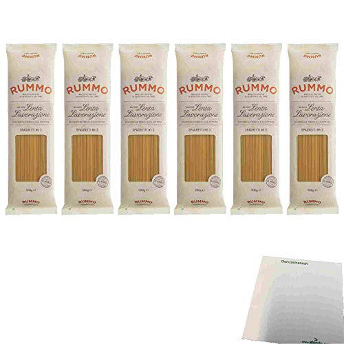Rummo Lenta Lavorazione No.3 Spaghetti 6er Pack (6x500g Packung Nudeln) + usy Block von usy