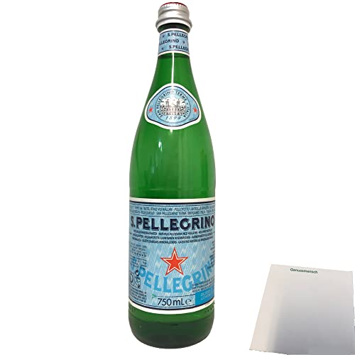 San Pellegrino Natürliches Mineralwasser mit Kohlensäure NL 1er Pack (1x750ml Flasche) + usy Block von usy