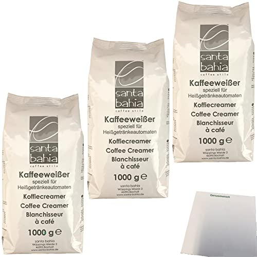 Santa Bahia Kaffeeweisser für Heißgetränkeautomaten Coffee Creamer (3x1 kg Beutel) + usy Block von usy