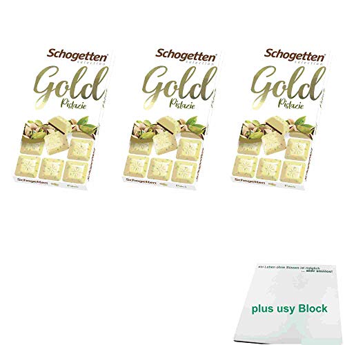 Schogetten Gold Pisatzie 3er Pack (3x100g) + usy Block von usy