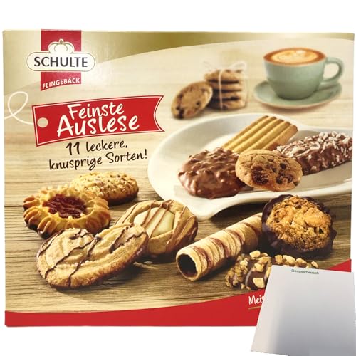 Schulte Feinste Auslese Gebäckmischung Kekse 11 leckere Sorten (300g Packung) + usy Block von usy