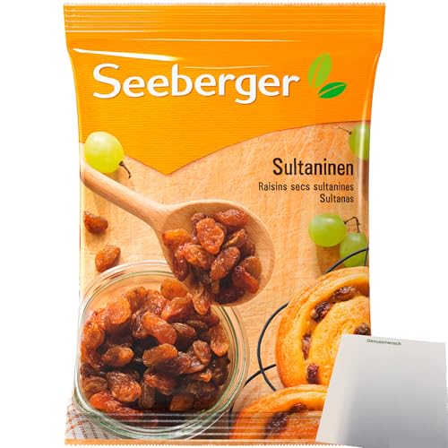 Seeberger Sultaninen ohne Zuckerzusatz fruchtiger Geschmack (200g Packung) + usy Block von usy