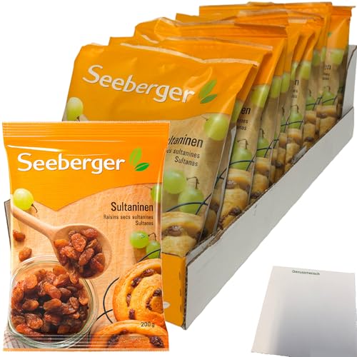 Seeberger Sultaninen ohne Zuckerzusatz fruchtiger Geschmack VPE (13x200g Packung) + usy Block von usy