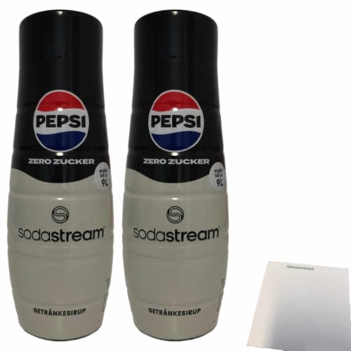 Pepsi max Getränke-Sirup zero Zucker für Wassersprudler 2er Pack (2x0,44l Flasche) + usy Block von usy