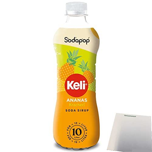Sodapop Keli Sirup Ananas für Wassersprudler (500ml Flasche) + usy Block von usy