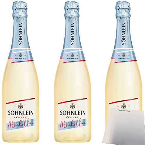 Söhnlein Brillant Sparkling Alkoholfrei 3er Pack (3x0,75 Liter Flasche) + usy Block von usy