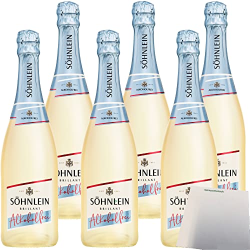 Söhnlein Brillant Sparkling Alkoholfrei 6er Pack (6x0,75 Liter Flasche) + usy Block von usy